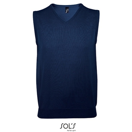 Sweter bez rękawów unisex klasyczny - L412 - Navy
