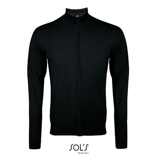 Męski Kardigan Zapinany L413 - Black