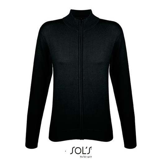 Damski rozpinany kardigan slim L414 - Black