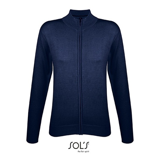 Damski rozpinany kardigan slim L414 - Navy