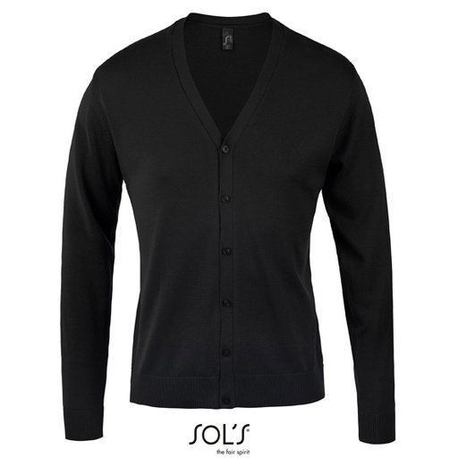 Męski kardigan slim L418 - Black