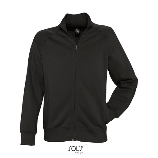 Męska Bluza na Zamek z Stójką L472 - Black