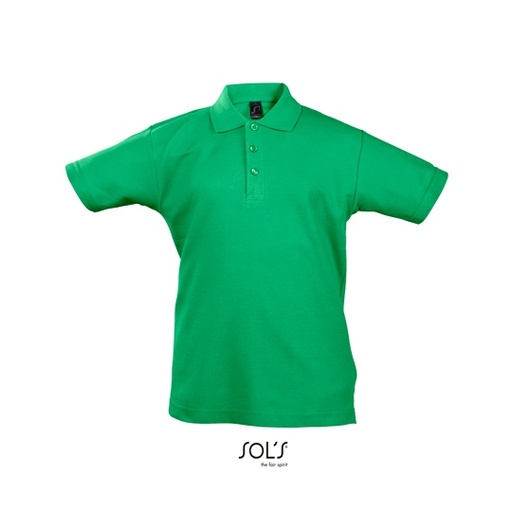 Koszulka Polo Dziecieca Klasyczna Bawelniana Pika L512K - Kelly Green