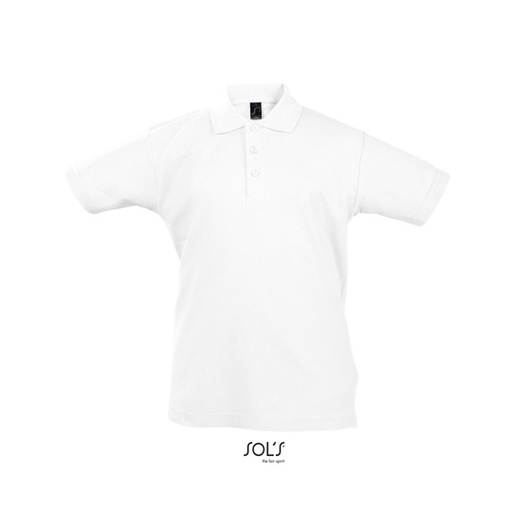 Dziecięce klasyczne polo L512K - White