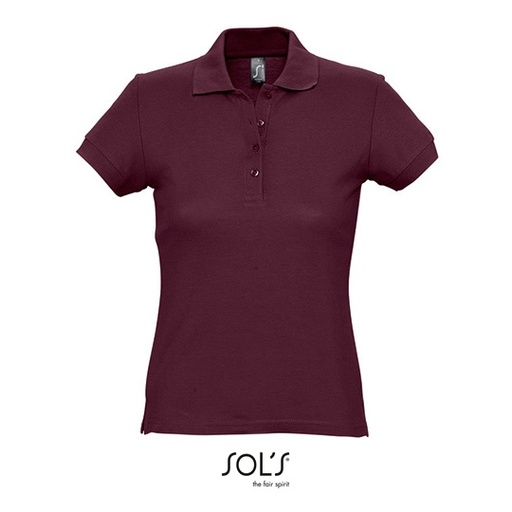 Damska koszulka polo L513 - Burgundy
