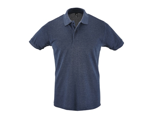 Męska koszulka polo klasyczna L525 - Heather Denim