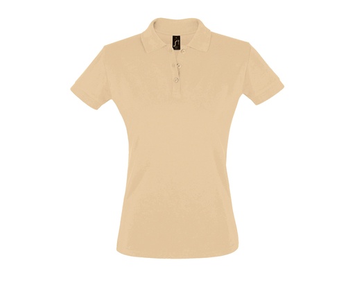 Koszulka Polo Damska Slim Bawełniana L526 - Sand