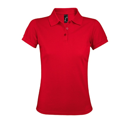 Koszulka Polo Damska Klasyczna Pika Poliester Bawełna L528 - Red