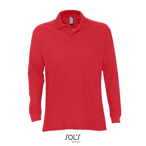 Koszulka Polo Meska Klasyczna Bawelniana L539 - Red