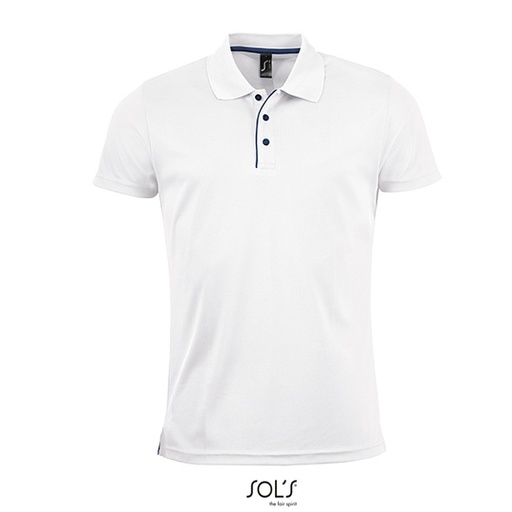 Męska koszulka polo sportowa L542 - White