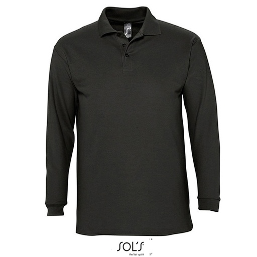 Polo z Długim Rękawem L549 - Black