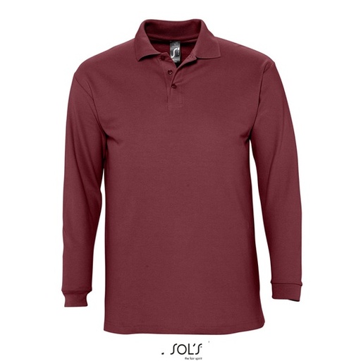 Koszulka Polo Męska Klasyczna Bawełna Czesana L549 - Burgundy