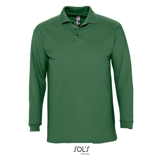 Koszulka Polo Meska Klasyczna Bawelna Czesana L549 - Golf Green