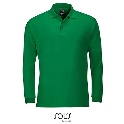 Koszulka Polo Meska Klasyczna Bawelna Czesana L549 - Kelly Green