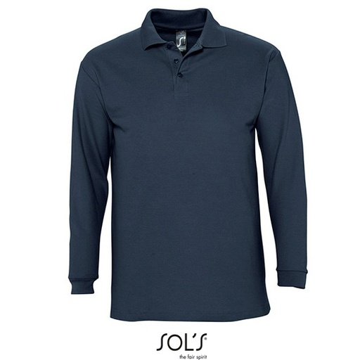 Koszulka Polo z Długim Rękawem L549 - Navy