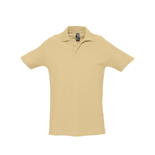 Koszulka Polo Klasyczna Bawełniana Pika L562 - Sand