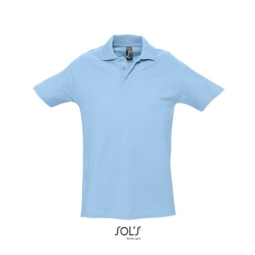 Koszulka Polo Klasyczna Bawełniana Pika L562 - Sky Blue