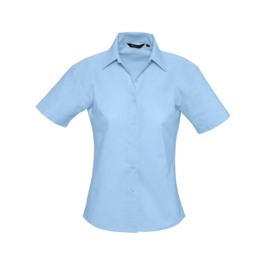 Koszula Damska Slim Oxford L610 - Sky Blue