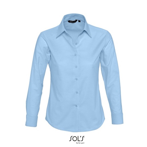 Damska koszula z długim rękawem L611 - Sky Blue
