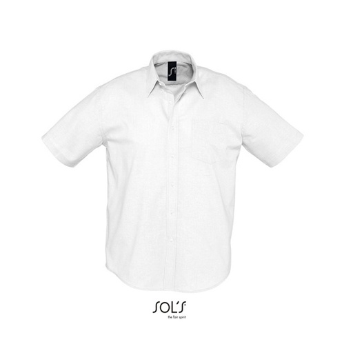 Meska koszula Oxford z krotkim rekawem L612 - White
