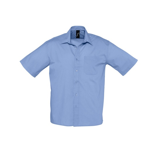 Koszula Klasyczna Krótki Rękaw Popelina Easy Care L622 - Middle Blue