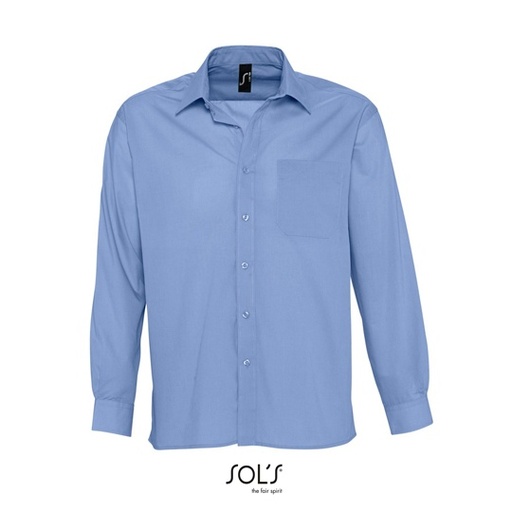 Koszula męska klasyczna L623 - Middle Blue