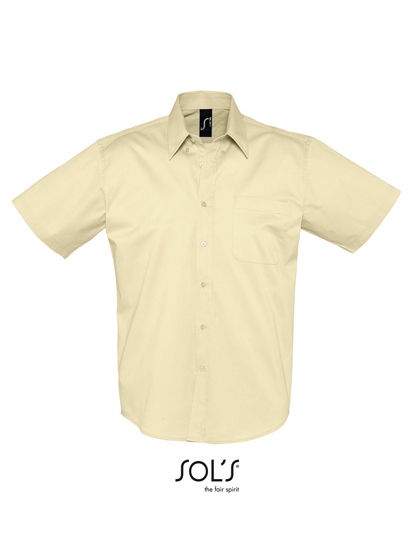 Męska koszula z tkaniny twill Brooklyn  - Beige