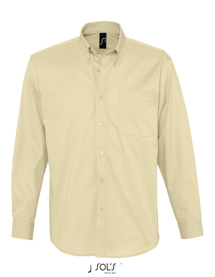 Męska koszula z tkaniny twill Bel-Air  - Beige