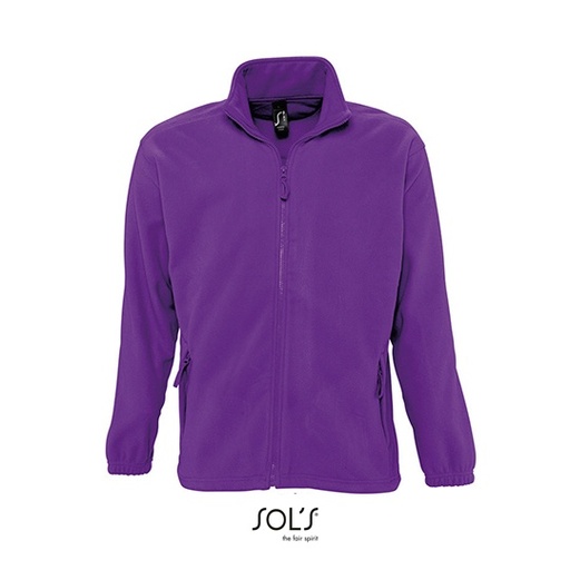 Bluza Polarowa z Zamkiem L742 - Dark Purple