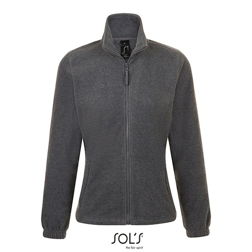 Damska bluza polarowa ze stójką L745 - Grey Melange