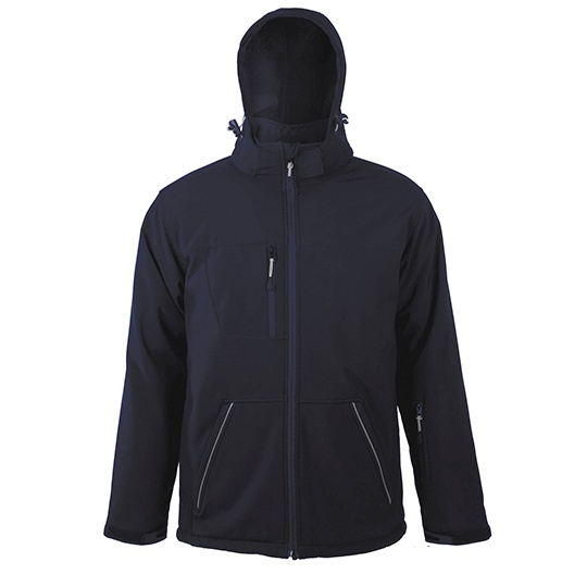 Kurtka Softshell Męska Slim Zimowa Wyscielana L843 - French Navy