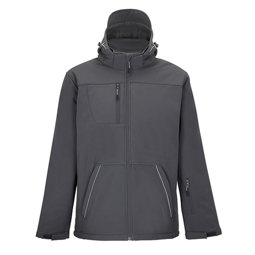 Męski Softshell Zimowy SLIM L843 - Charcoal Grey (Solid)