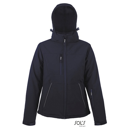 Damski ocieplany softshell slim L844 - French Navy