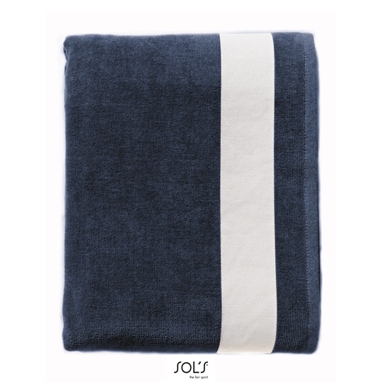 Ręcznik plażowy w paski - French Navy & White