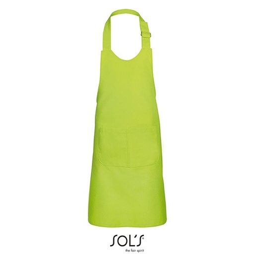 [L990K-1000125117] Fartuch dziecięcy z kieszenią L990K - Apple Green