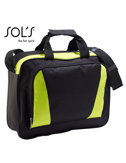 Torba biznesowa Cambridge  - Black & Apple Green