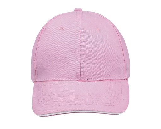 Czapka 6-panelowa Bawelniana LC88100 - Pink & White