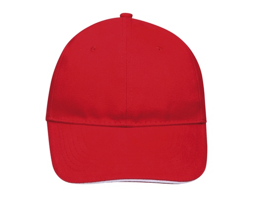 Czapka 6-panelowa LC88100 - Red & White