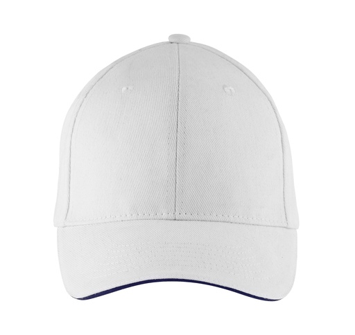 Czapka 6-panelowa LC88100 - White & Navy