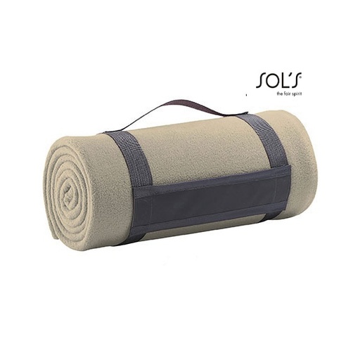 Koc polarowy w kratę LC88105 - Beige