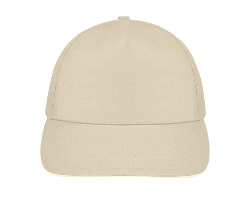 Czapka 5-panelowa Lekka Bawelniana LC88110 - Beige & White