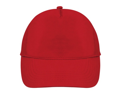 Czapka Pieciopanelowa Bawelniana LC88119 - Red