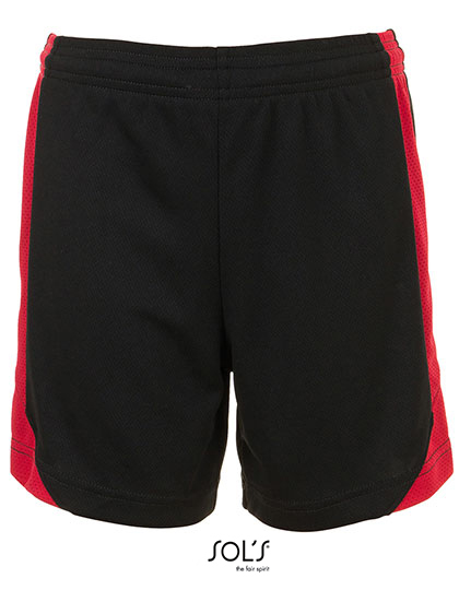 Dziecięce spodenki kontrastowe Olimpico  - Black & Red