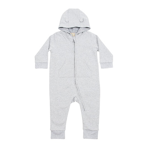 Kombinezon Dziecięcy Polarowy z Kapturem i Uszami LW070 - Heather Grey