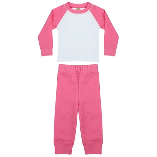 Pizama Dziecieca Zestaw Bawelniany Single Jersey LW071 - Candyfloss Pink & White