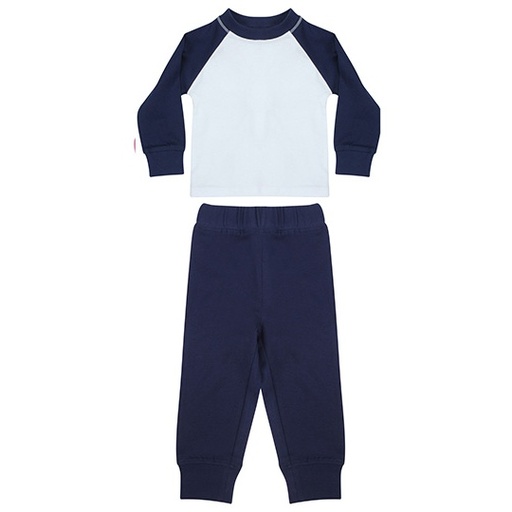 Pizama Dziecięca Zestaw Bawełniany Single Jersey LW071 - Navy & White