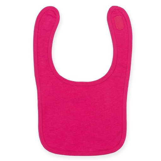 Dwuwarstwowy śliniak bawełniany z rzepem LW082 - Fuchsia