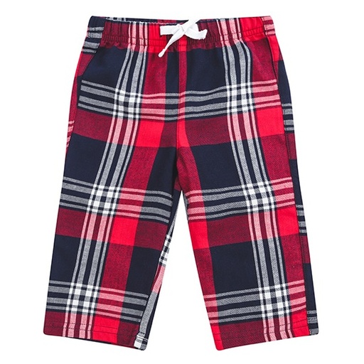 Spodnie flanelowe dla niemowląt LW083 - Red-Navy Check