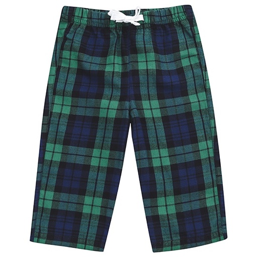 Spodnie Dresowe Flanelowe LW083 - Navy-Green Check