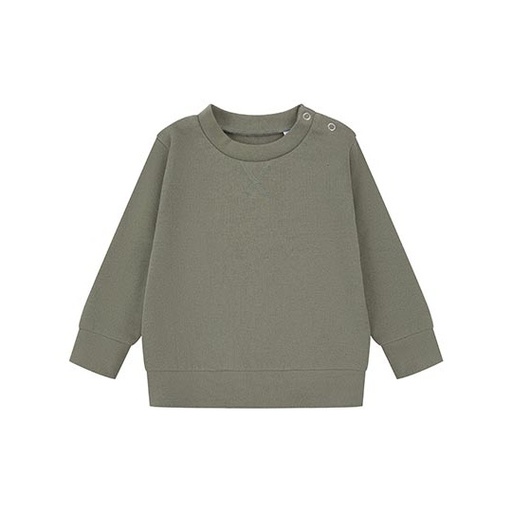 Bluza Dziecięca Długi Rękaw Regenerowana Bawełna LW800 - Khaki